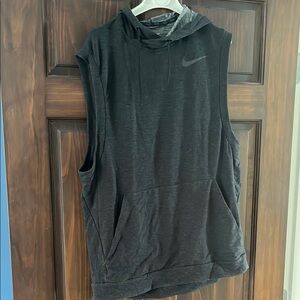 Nike Athletic Charcoal Sleeveless Hoodie